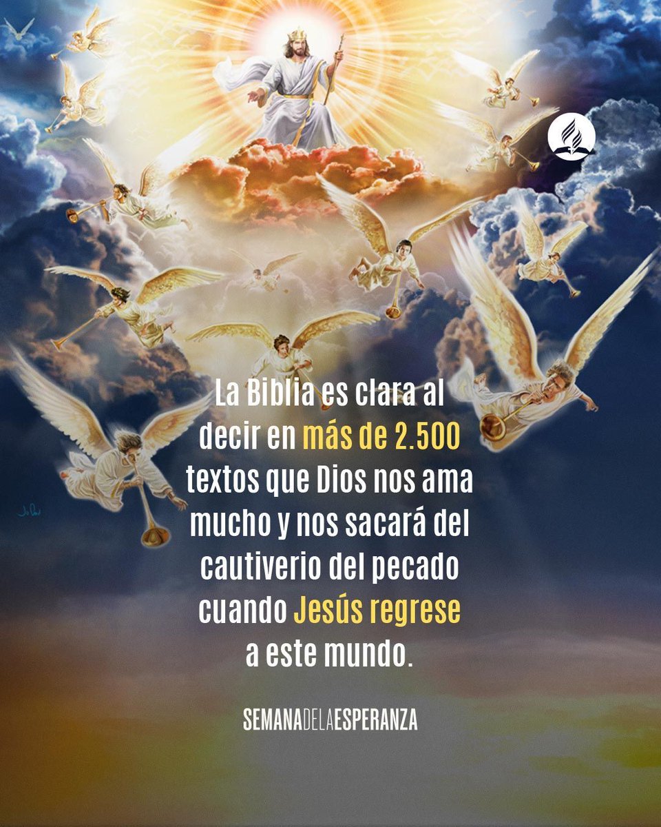 iasdsudamerica's tweet photo. 🔖 Semana de la Esperanza - La Última Batalla
Tema 6 | El regreso de Jesús en el Apocalipsis - Dios nos ama mucho y su mayor interés es sacarnos de este mundo lleno de pecado. La Biblia deja bien claro que el fin del pecado y del mal ocurrirá cuando Jesús regrese a este mundo. https://t.co/PNl6I8kMOY