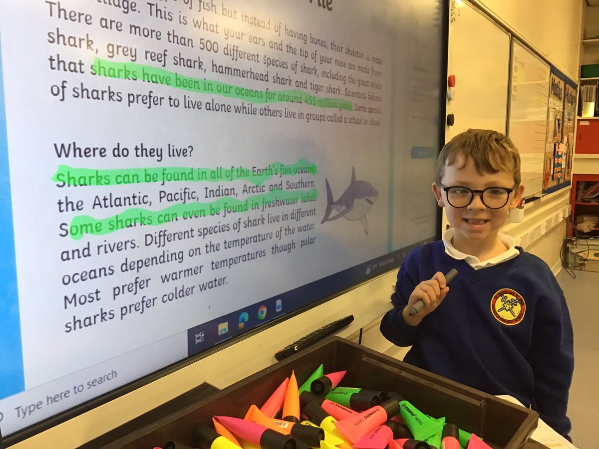 StPPPrimaryY2's tweet photo. We continued researching for our non-chronological reports this morning.

We had to find facts to use in our own reports. 

Our reading skills really helped today.

@StPPPrimary 

#welovereading #y2english #somethingfishy https://t.co/VzOKEQIkrK