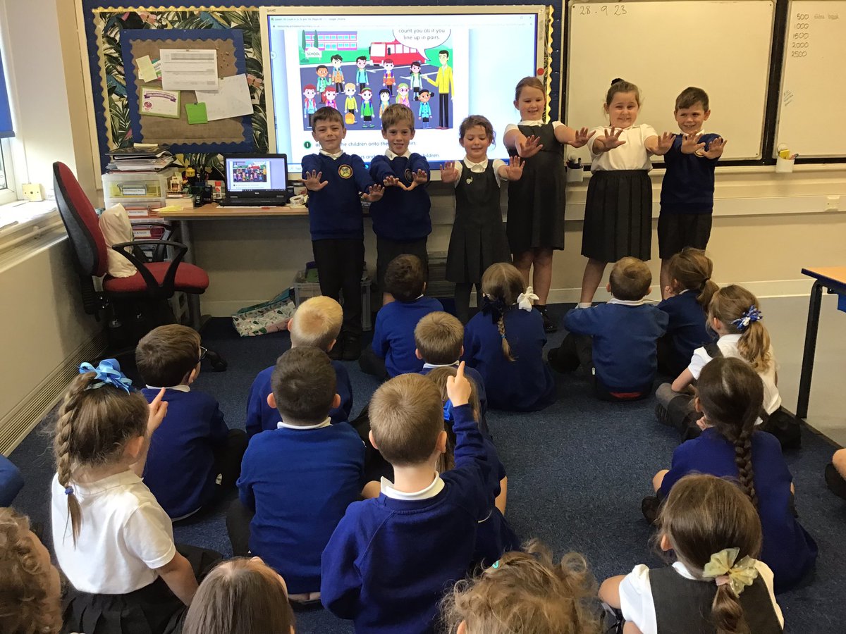 StPPPrimaryY2's tweet image. In maths, we have been counting in 2’s, 5’s and 10’s.

We worked out how many fingers and thumbs six children had.

As our reflect, we had to count as high as we could in 10’s for one minute. We reached 390!

@StPPPrimary 

#powermaths #welovemaths