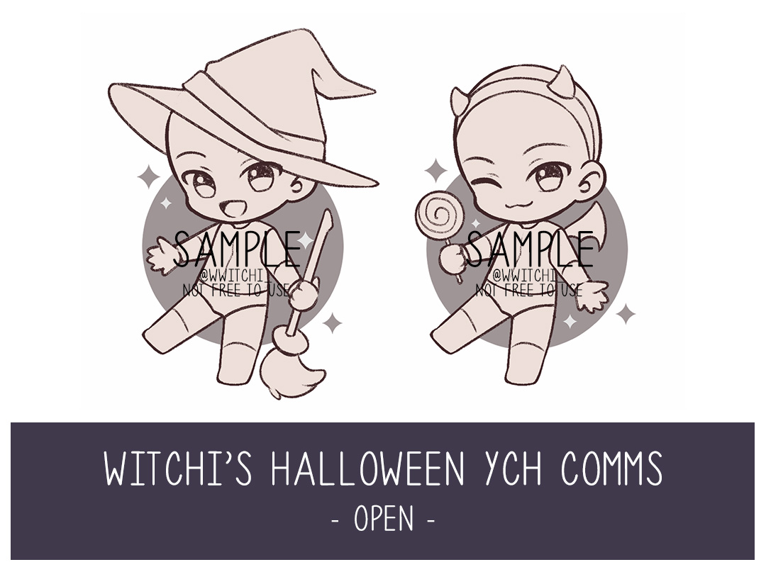 [✨RT's 🙏] Oct batch is now open with special price only for this month. New option YCH🎃 also added as well, feel free to check it out. For discount you can use code. 'WITCHTOBER'🔮🔽 ko-fi.com/witchiarts/com… or ordering via DM. Feel free to DM me for any questions🥰🙇‍♀️