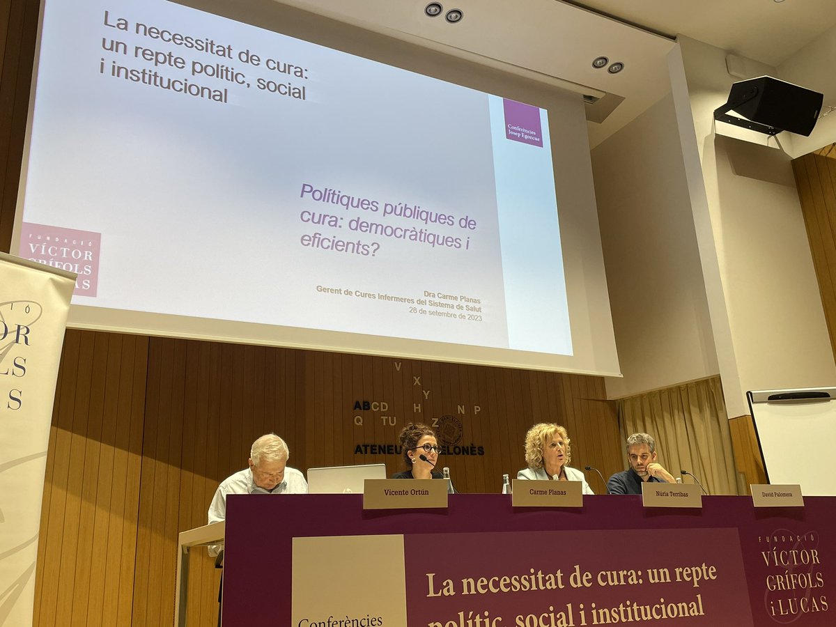 “Una administració que té cura, és compassiva i humanista. 

Les infermeres aportem la nostra competència política, gestió i perspectiva a les polítiques públiques que han de tenir cura de la població” 

<a href="/CarmePlanas/">CarmePlanasCampmany</a>, Gerent de Cures Infermeres de <a href="/salutcat/">Salut</a> a <a href="/FundacioGrifols/">Fundació Grífols</a>