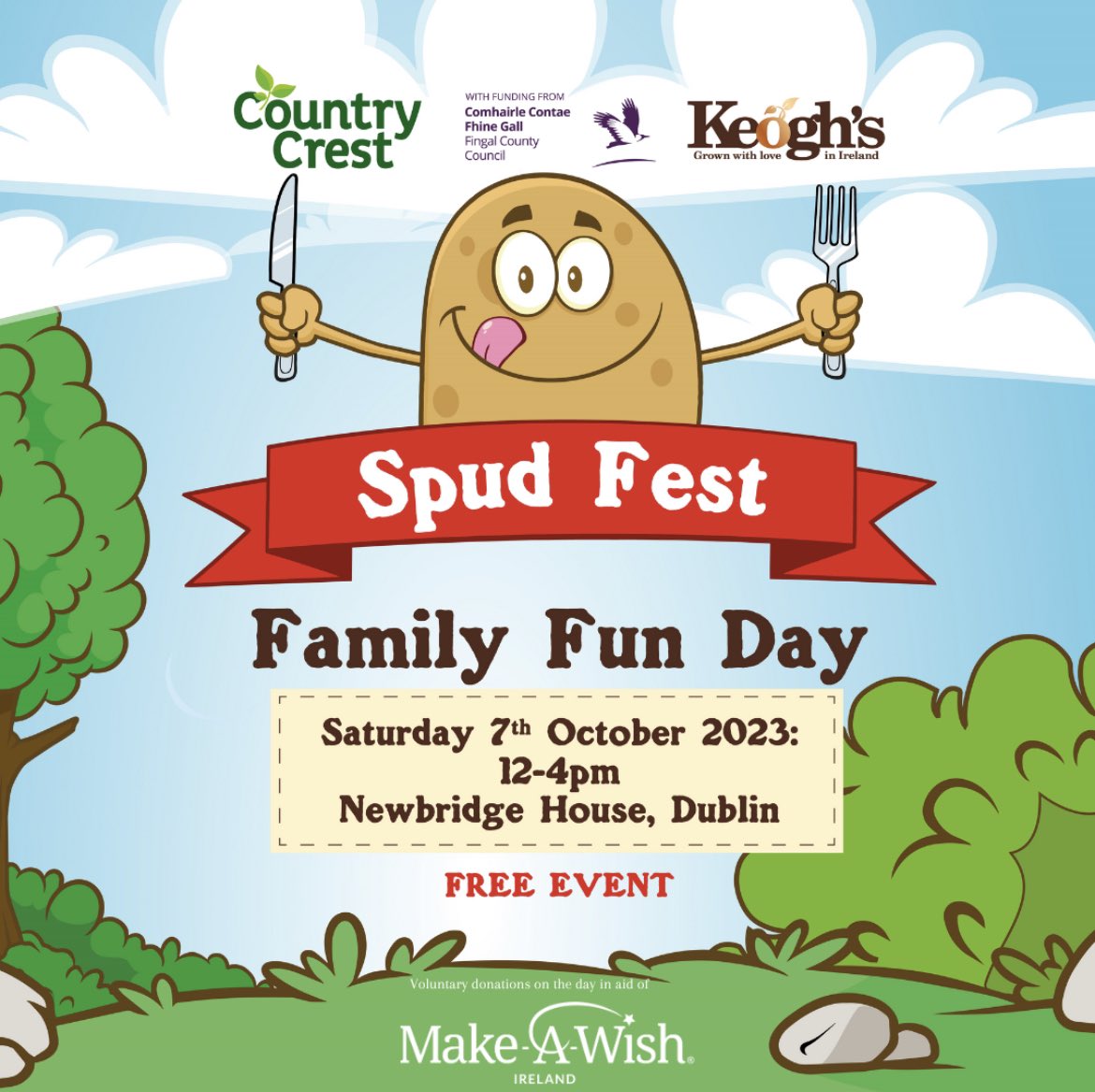 Country Crest (@countrycrest) on Twitter photo Country Crest & <a href="/Keoghsfarm/">Keoghsfarm</a> Farm invite you <a href="/NewbridgeHF/">Newbridge House & Farm</a> for a family day to celebrate the mighty spud! 🥔🚜🤹♀️🎶
We’ll have delicious baked potatoes, games & entertainment.
All donations on the day for Make-A-Wish will be welcome.
Hope to see you then!
#NationalPotatoDay Country Crest & <a href="/Keoghsfarm/">Keoghsfarm</a> Farm invite you <a href="/NewbridgeHF/">Newbridge House & Farm</a> for a family day to celebrate the mighty spud! 🥔🚜🤹♀️🎶
We’ll have delicious baked potatoes, games & entertainment.
All donations on the day for Make-A-Wish will be welcome.
Hope to see you then!
#NationalPotatoDay