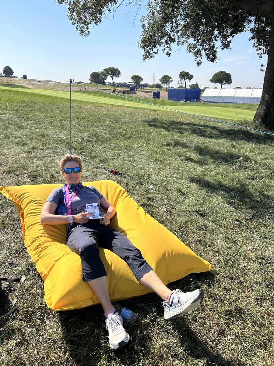 Beany25's tweet photo. Loving my time here at the Ryder Cup.⁦@SkySportsGolf⁩ Had fun checking out the course with ⁦@bbcjohnmurray⁩ https://t.co/FrfZZ8GXu8