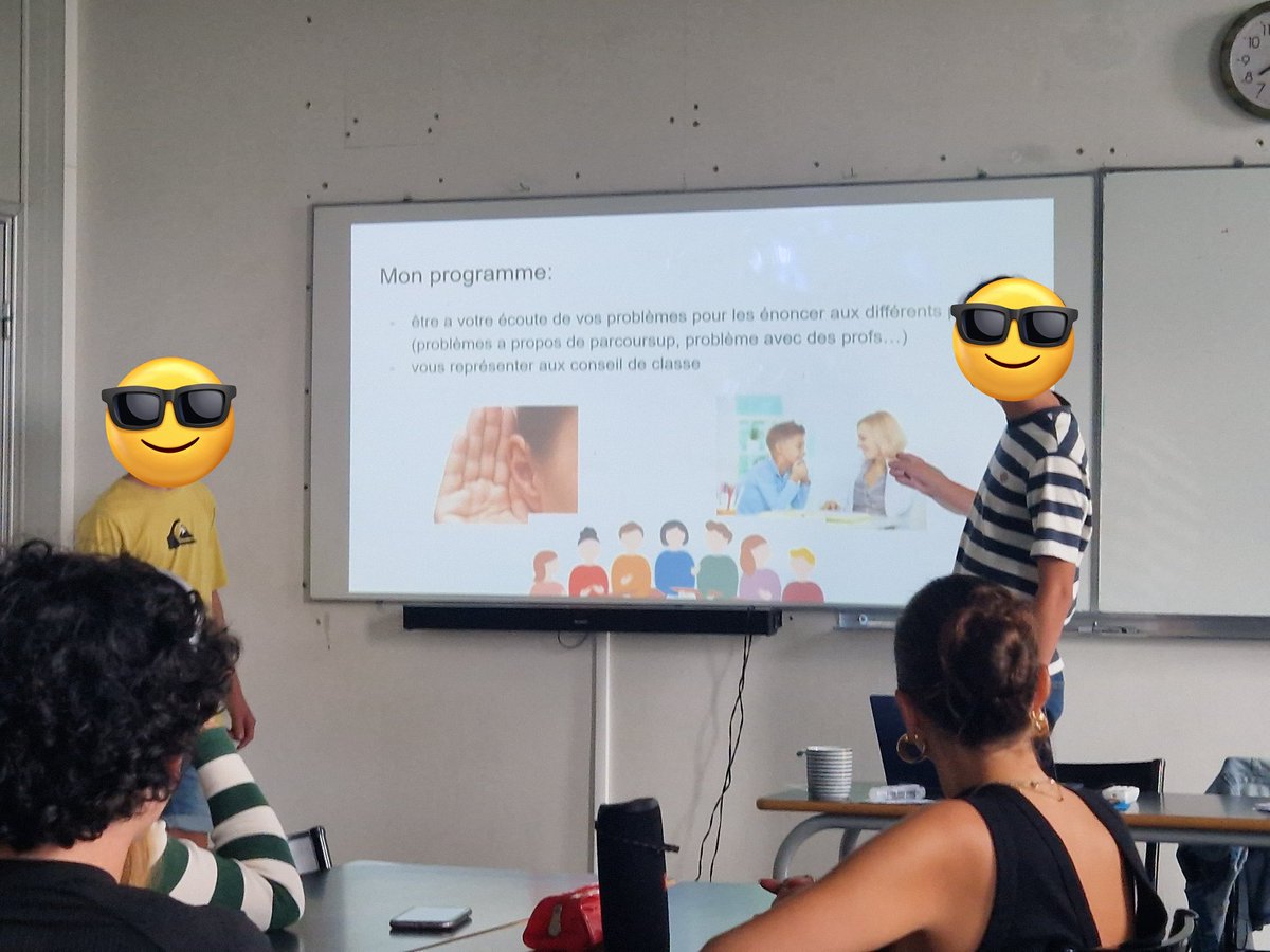Canto_digital's tweet photo. En direct des élections de délégué•es de classe en terminale au @LP2I_86 ! Des professions de foi bien préparées, engagées et prononcées dans la bonne humeur :) https://t.co/Sphhfg2AAG
