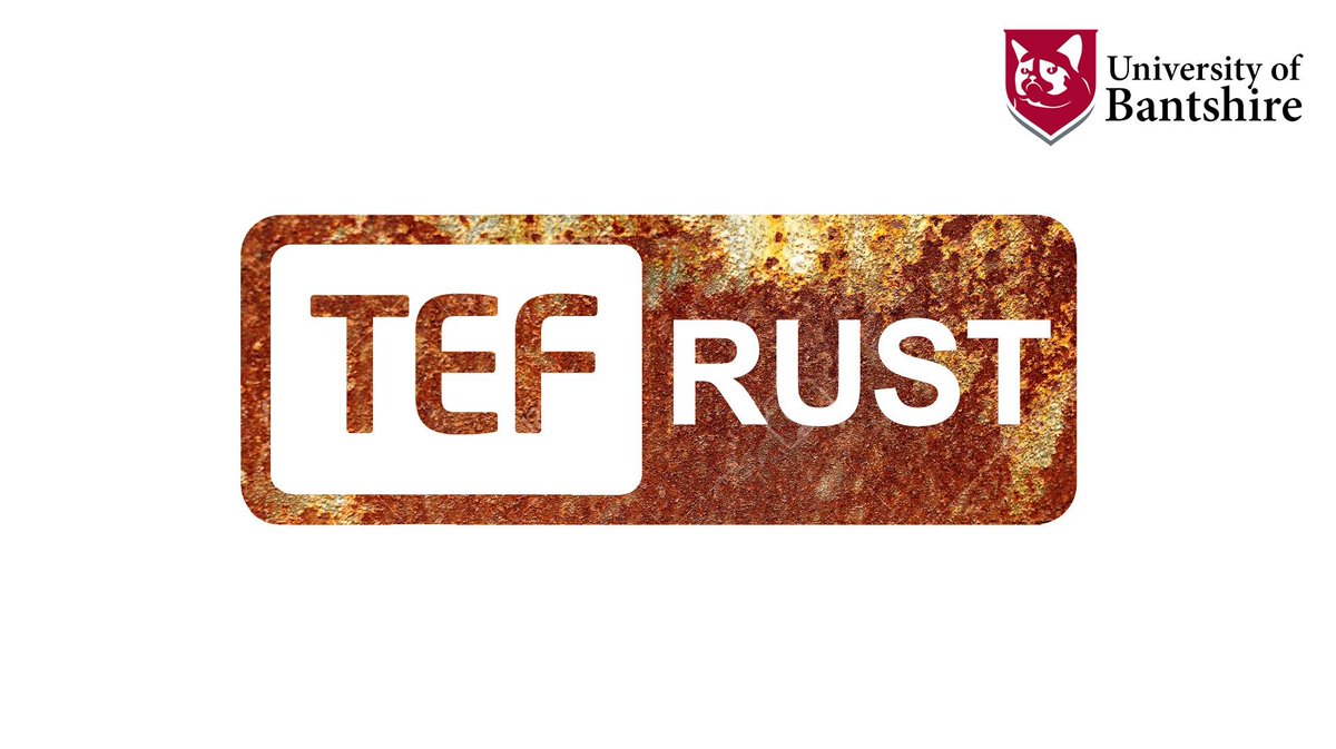BantshireUni's tweet photo. 🏆 Exuberant to be awarded a 'Rust' rating in the Teaching Excellence Framework (TEF) 2023. https://t.co/z0fibTlXkW