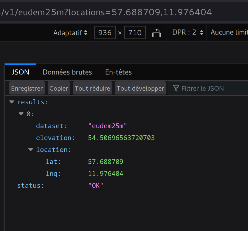 NicolasW_Tchoo's tweet photo. Besoin de trouver l'altitude à partir de coordonnées géographiques lat/lon avec une belle api bien fichue et un mode batch ?
Ne cherchez plus c'est https://t.co/hojRA54wkF
A auto-héberger (avec un peu de geotiff glané ici ou là) facilement.
Compter 2s pour 1000 positions. https://t.co/cAVXRLiWFQ