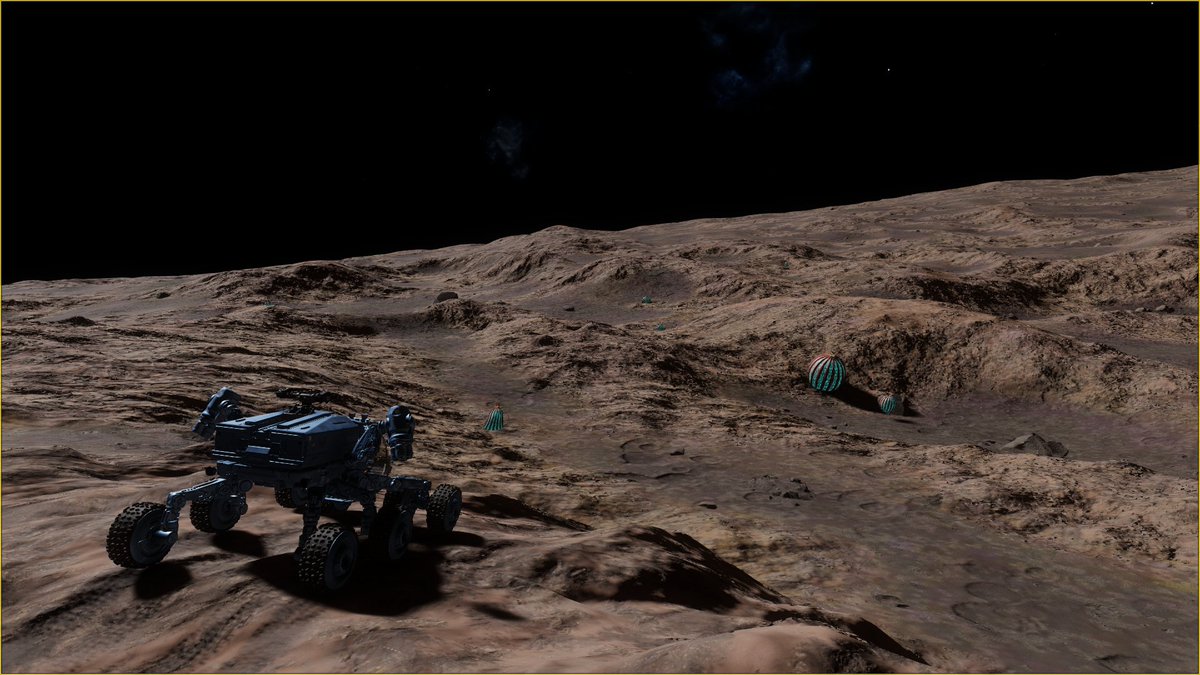 2020HeinSite's tweet photo. The circus is back in town!  And they're bioluminescent!
#EliteDangerous #Exploration #Exobiology #LuteolumAnenome https://t.co/gXNgi2nOFh