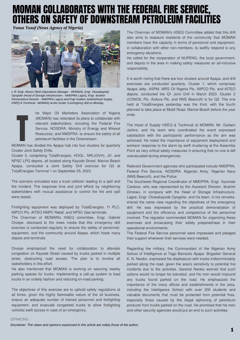 meman_info's tweet photo. Industry Data Sheet - The Weekly Post
#MOMAN
#BetterTogether
#TheWeeklyPost
#datasheet
#petroleumindustry
#Nigeria https://t.co/d9tRT209fS