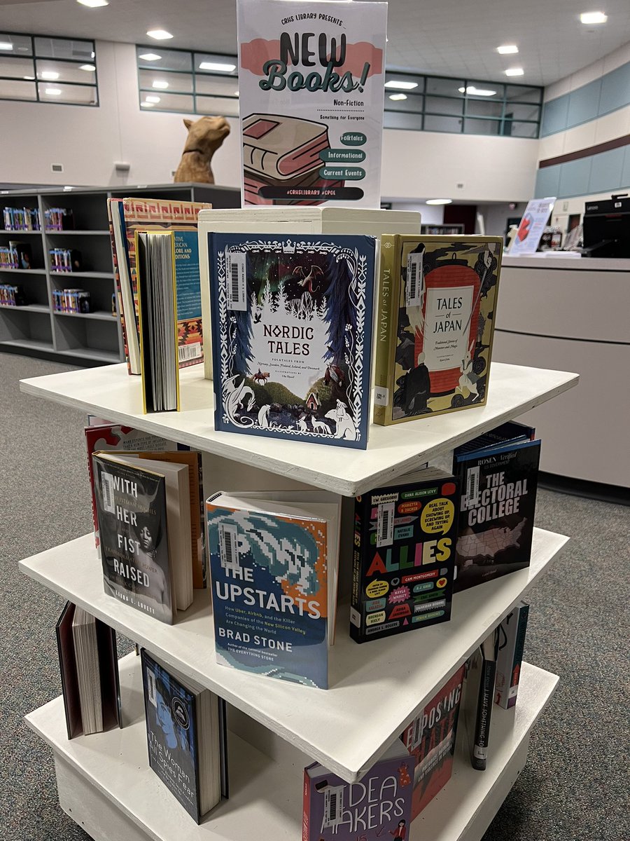 CRHS_Reads's tweet image. New books in our #CRHSReads Library! So nice to out new for us items! Stop by and find a great book on our nonfiction and fiction display. #cpoe #katylibraries
