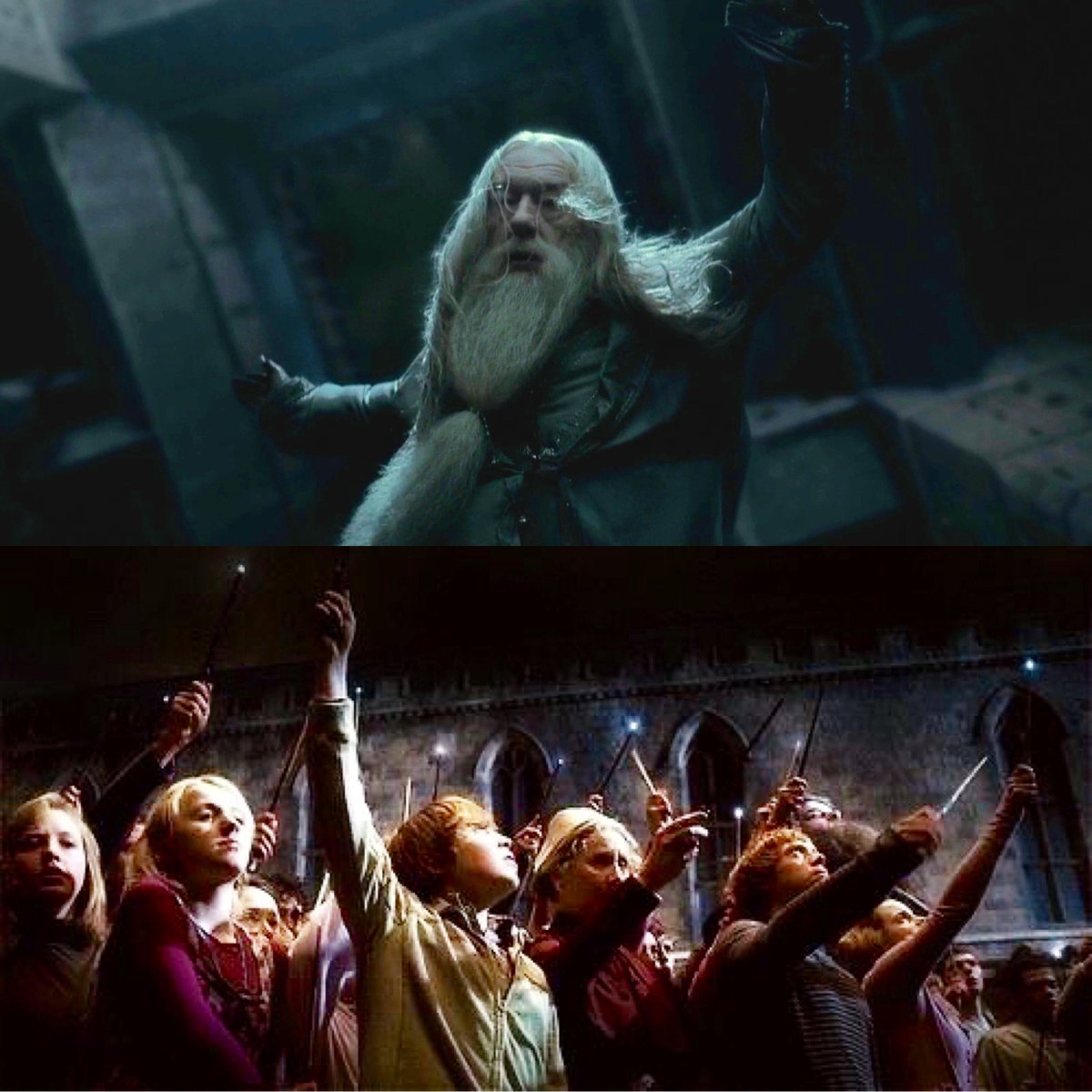 redelitist's tweet photo. Michael Gambon will live on in the hearts and the memories of every single person whose childhoods he lit up by his brilliant portrayal of Albus Dumbledore. 

"You think the dead we loved truly ever leave us? You think we don't recall them more clearly in times of great trouble?" https://t.co/PMB4Tks7B1