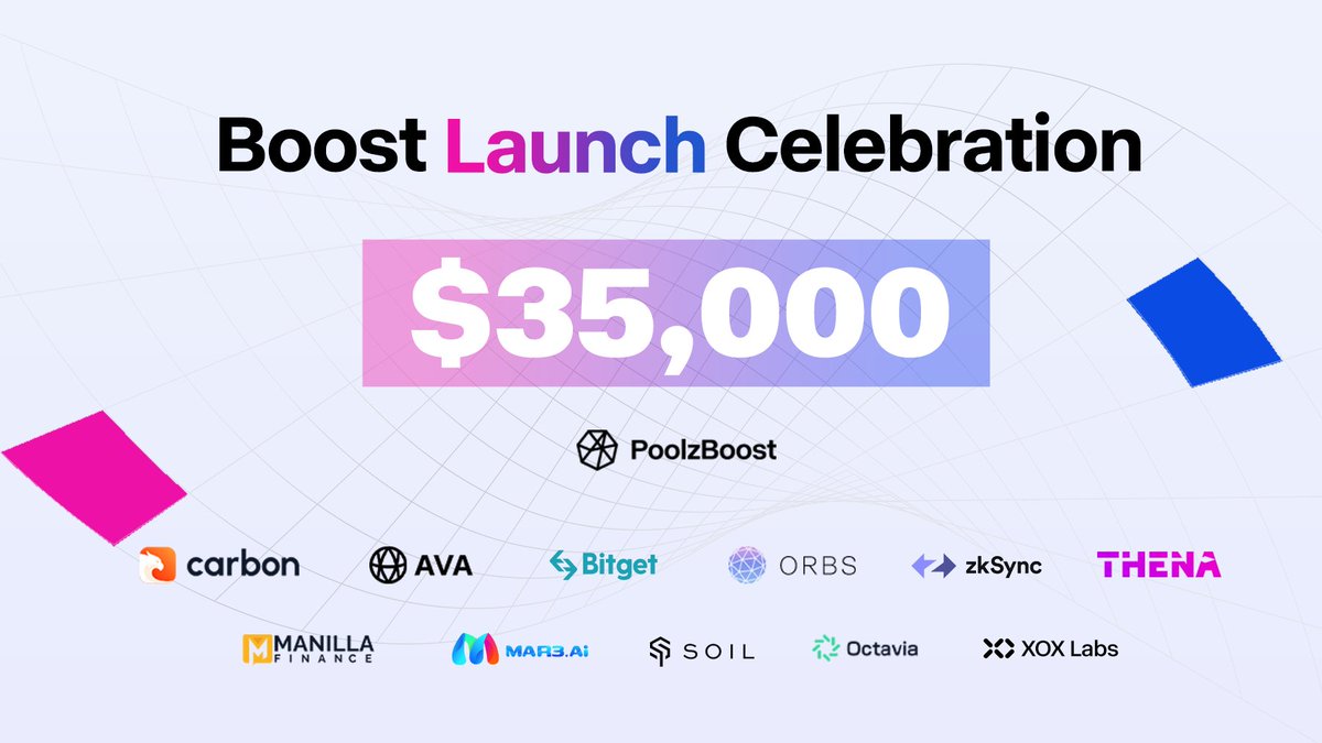 Acknowledging our launch partners: @ZkSync, @BitgetOfficial, <a href="/travalacom/">Travala.com 🏨 ✈️</a>, @carbon_money, @TomoChainANN, <a href="/Chappyzcom/">Chappyz AI | Community Engagement & Analytics</a>, <a href="/soil_farm/">Soil</a>, <a href="/Xox_Labs/">XOX Labs ⛓</a>, <a href="/orbs_network/">Orbs</a>, <a href="/ThenaFi_/">THENA</a>, <a href="/VinuChain/">VinuChain $VC</a>, <a href="/OctaviaToken/">Octavia</a>, <a href="/manilla_finance/">Manilla Finance</a>, <a href="/Mar3_AI/">Mar3 AI The 1st AI Marketing Platform for Creator</a>, and more that have opened exclusive reward pools on