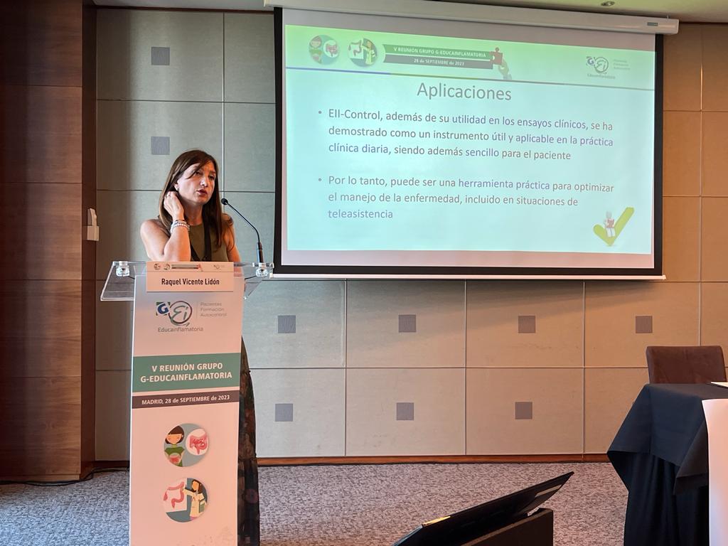 G-EducaInflamatoria (@entrenaeii) on Twitter photo V Reunión del Grupo G-Educainflamatoria Nueva 🔧 de control en Entrena-EII: IBD-Control <a href="/EntrenaEII/">G-EducaInflamatoria</a> <a href="/raquelvicenteli/">Raquel Vicente</a> Presenta la necesidad de valorar los PRO en #EII y explica la traducción y validación del IBD-control al español para su aplicación en práctica clínica <a href="/geteccu/">GETECCU</a> V Reunión del Grupo G-Educainflamatoria Nueva 🔧 de control en Entrena-EII: IBD-Control <a href="/EntrenaEII/">G-EducaInflamatoria</a> <a href="/raquelvicenteli/">Raquel Vicente</a> Presenta la necesidad de valorar los PRO en #EII y explica la traducción y validación del IBD-control al español para su aplicación en práctica clínica <a href="/geteccu/">GETECCU</a>
