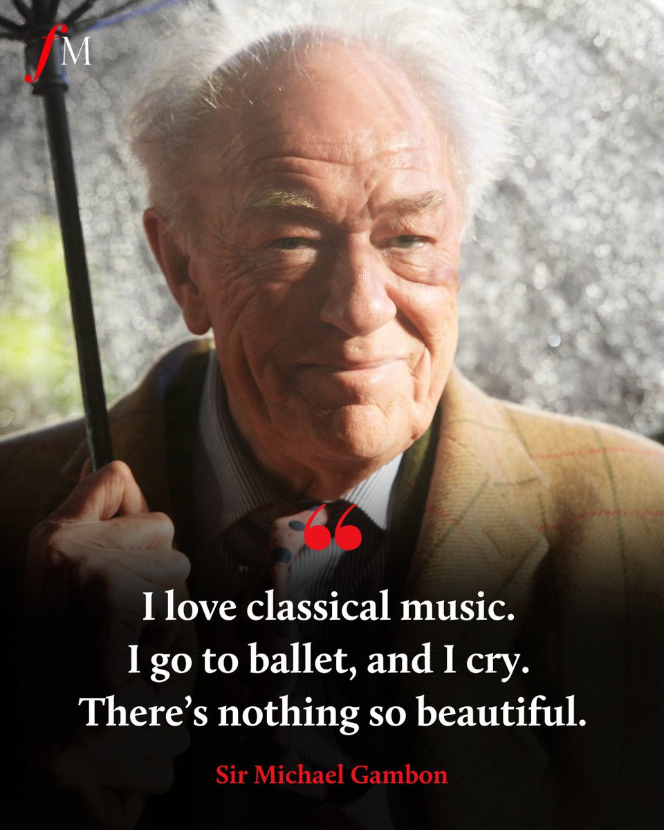 ClassicFM's tweet photo. Farewell to much-loved actor and and classical music enthusiast, Sir Michael Gambon.

The Irish-English actor is known for his legendary performances on stage and screen, including as Albus Dumbledore in Harry Potter.

The 82-year-old died peacefully with his family at his side. https://t.co/zaBpIR1MNq