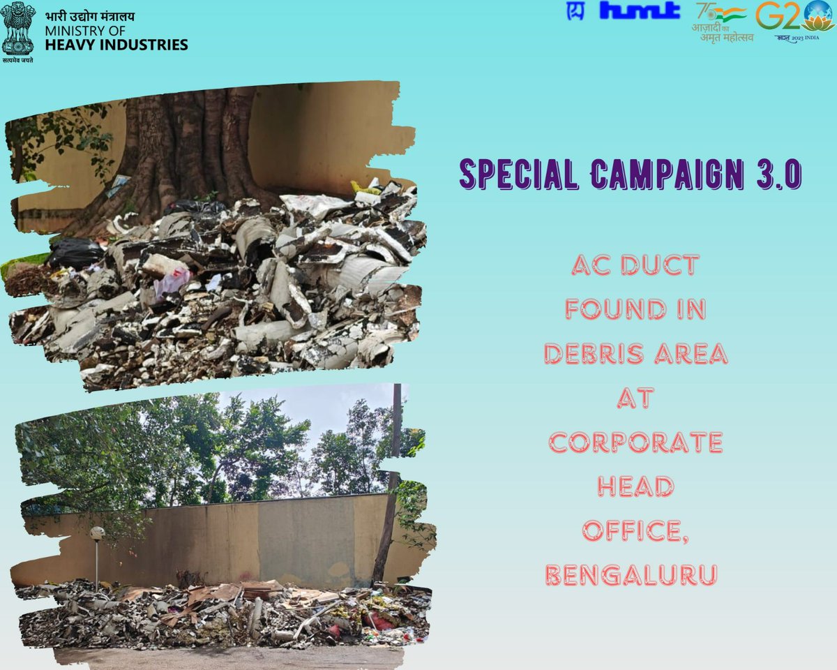 HMTLtd's tweet photo. Scrap identified for disposal in the backside of HMT Bhavan, Corporate Head Office, Bengaluru.#Specialcampaign3.0 #Swachhatacampaign #swachhatahiseva
@MHI_GoI
@DARPG_GoI
@mygovindia
@vijaymittal4 https://t.co/J0Xx1d7hDa