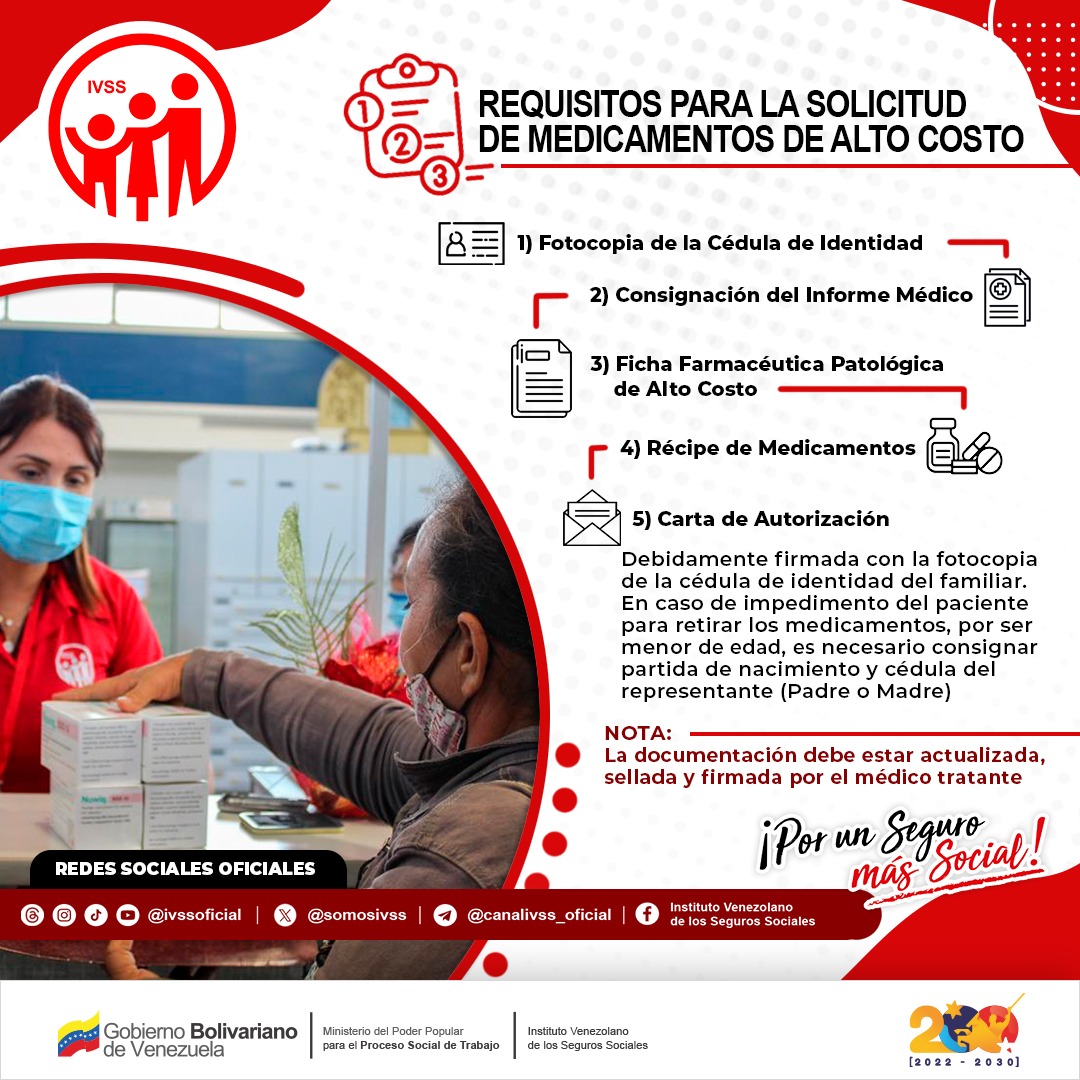 #DeInterés | Conoce aquí los requisitos para la solicitud de medicamentos de Alto Costo.

NOTA: La documentación debe estar actualizada, sellada y firmada por el médico tratante

¡Por un Seguro más Social!
#JuntosPorCadaLatido❤