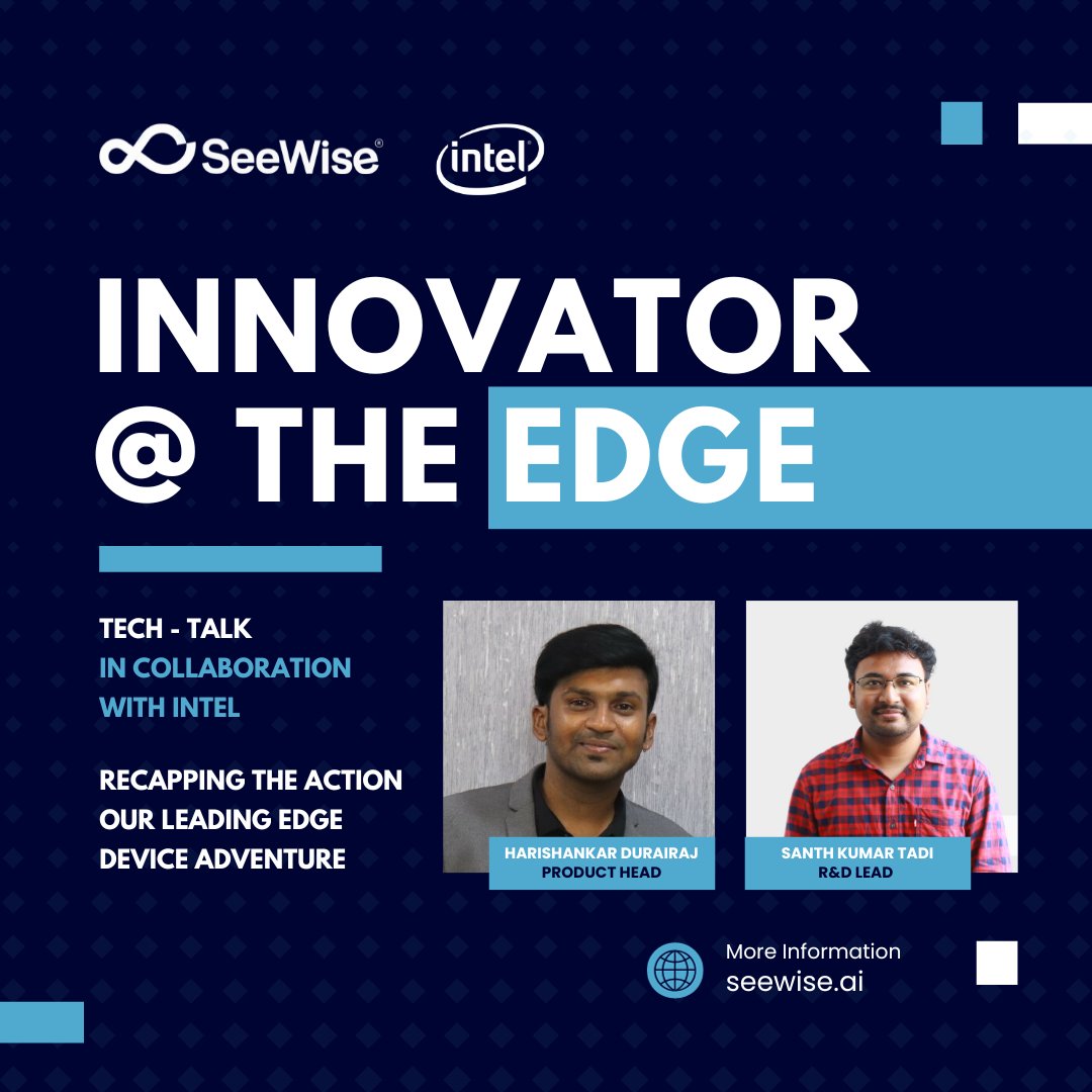 SeeWiseAI's tweet image. Relive the Seewise x Intel Tech Talk!
Our event brings you back to the cutting-edge tech, expert insights, and live demos. 

Dive into the future of tech world and stay engaged with us. Join us as we continue shaping the tech landscape.
#seewise #intel #intelpartner #techtalk