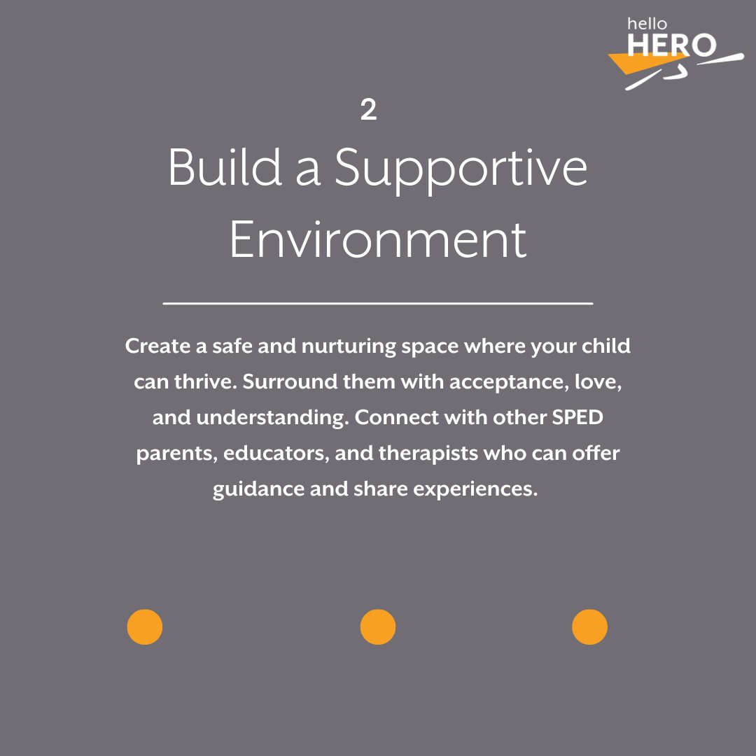 HelloHeroSchool's tweet photo. For SPED parents, here are 3 key strategies for supporting your special hero to the fullest:

1️⃣ Promote Independence: 

2️⃣ Build a Supportive Environment: 

3️⃣ Mental and Emotional Check-Ins: 

#specialneedskids #MentalWellness #autism #parentips #specialeducation https://t.co/gCUWiNhvtJ
