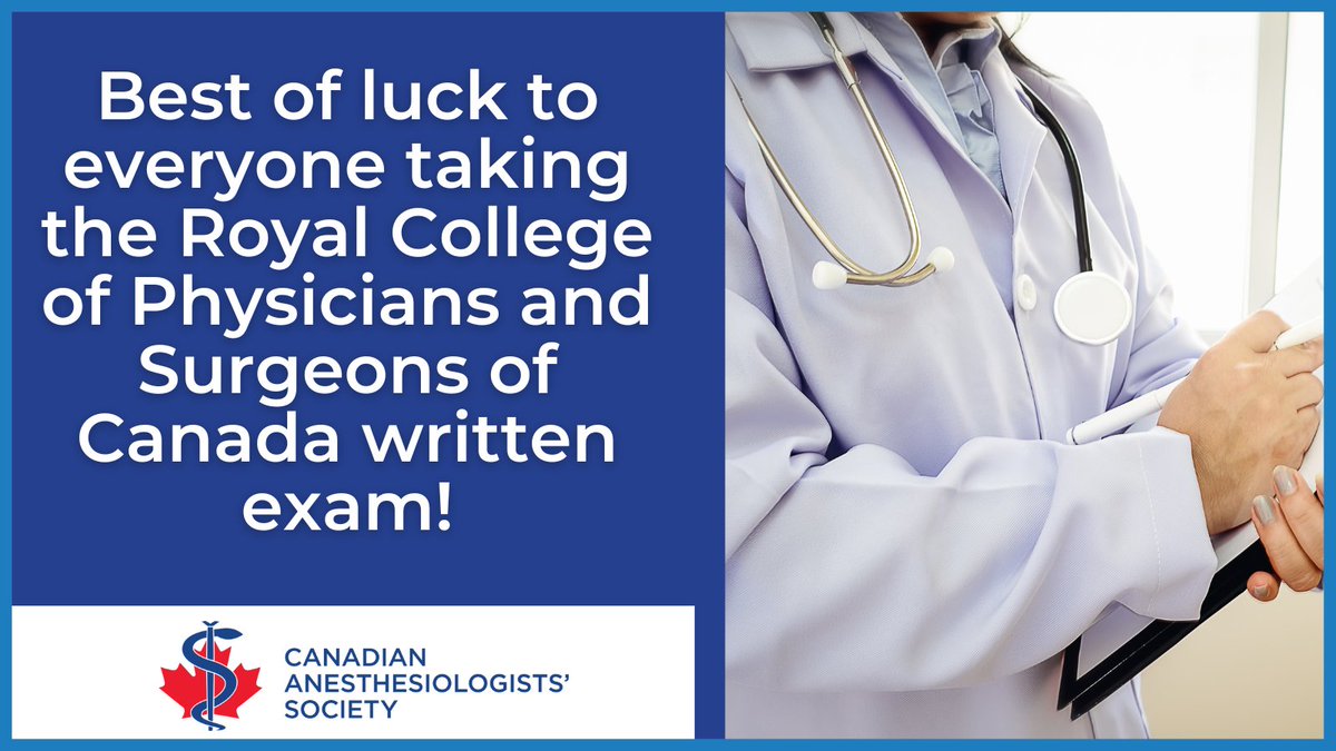 Canadian Residents are taking their written certification exam with the @Royal_College in the next few days. CAS wishes everyone the best of luck, and we look forward to collaborating with you soon! @CASResidents @Royal_College