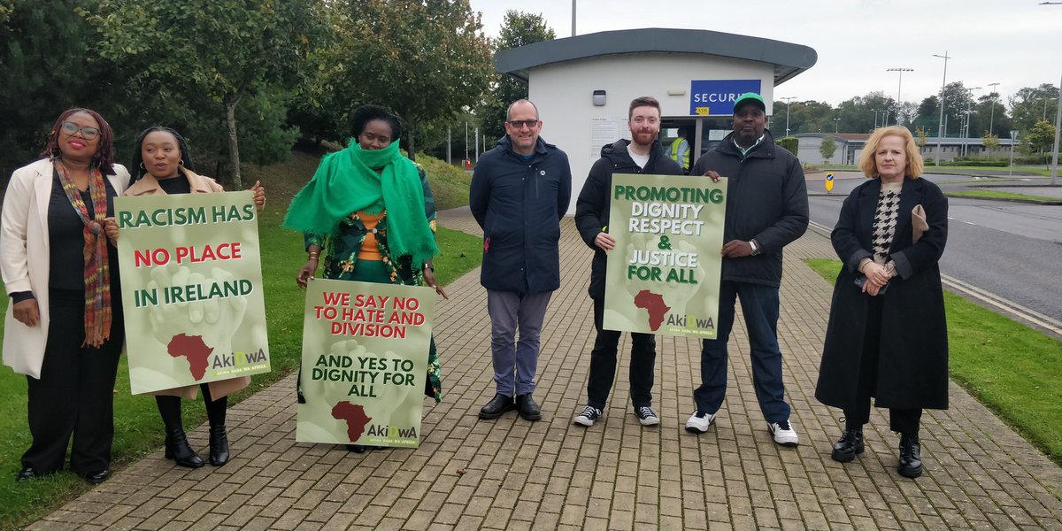 At #sportingIreland protesting against #racism in #Sport with <a href="/AkiDwA/">AkiDwA</a> <a href="/INARIreland/">INAR - Irish Network Against Racism</a> <a href="/EbunJoseph1/">Dr Ebun Joseph</a>