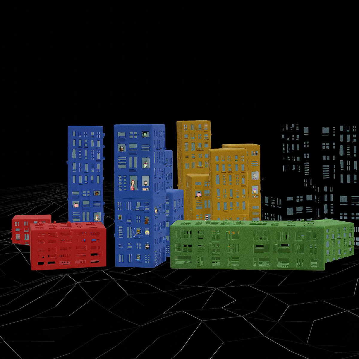 This unique 1/1 artwork was specifically designed for the Symbolic Citees collection, incorporating the shapes and color palettes reminiscent of <a href="/larvalabs/">Larva Labs</a>  It's our tribute to some of the Web 3 legends and <a href="/cryptopunksnfts/">CryptoPunks</a>

If you take a closer look, you'll even spot a few