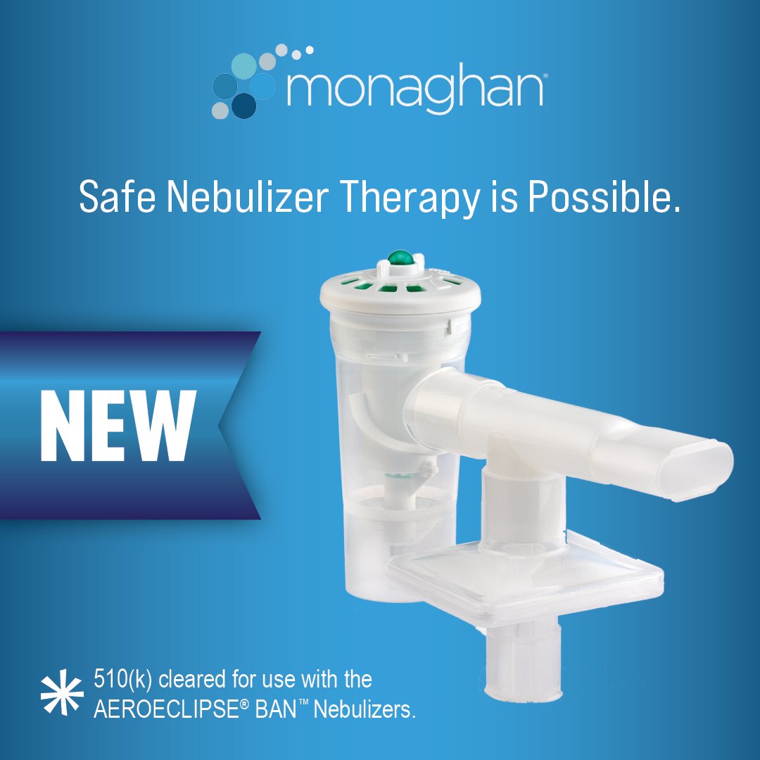 MonaghanMedical's tweet image. Safe nebulizer therapy is possible with the Monaghan filtered mouthpiece kit, 510(k) cleared for use with the AEROCLIPSE® BAN™ Nebulizers.

*Find out more here: monaghanmed.com/safe-nebulizer…

#aeroclipse #nebulizer #therapy #respiratory #therapist #teamMonaghan #MonaghanMedical