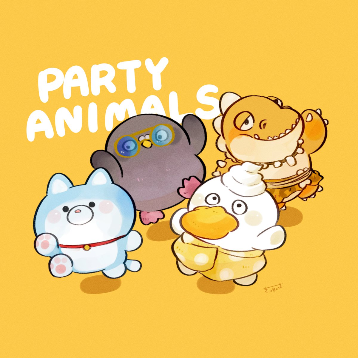 tenmiyakiyo's tweet image. Party Animals