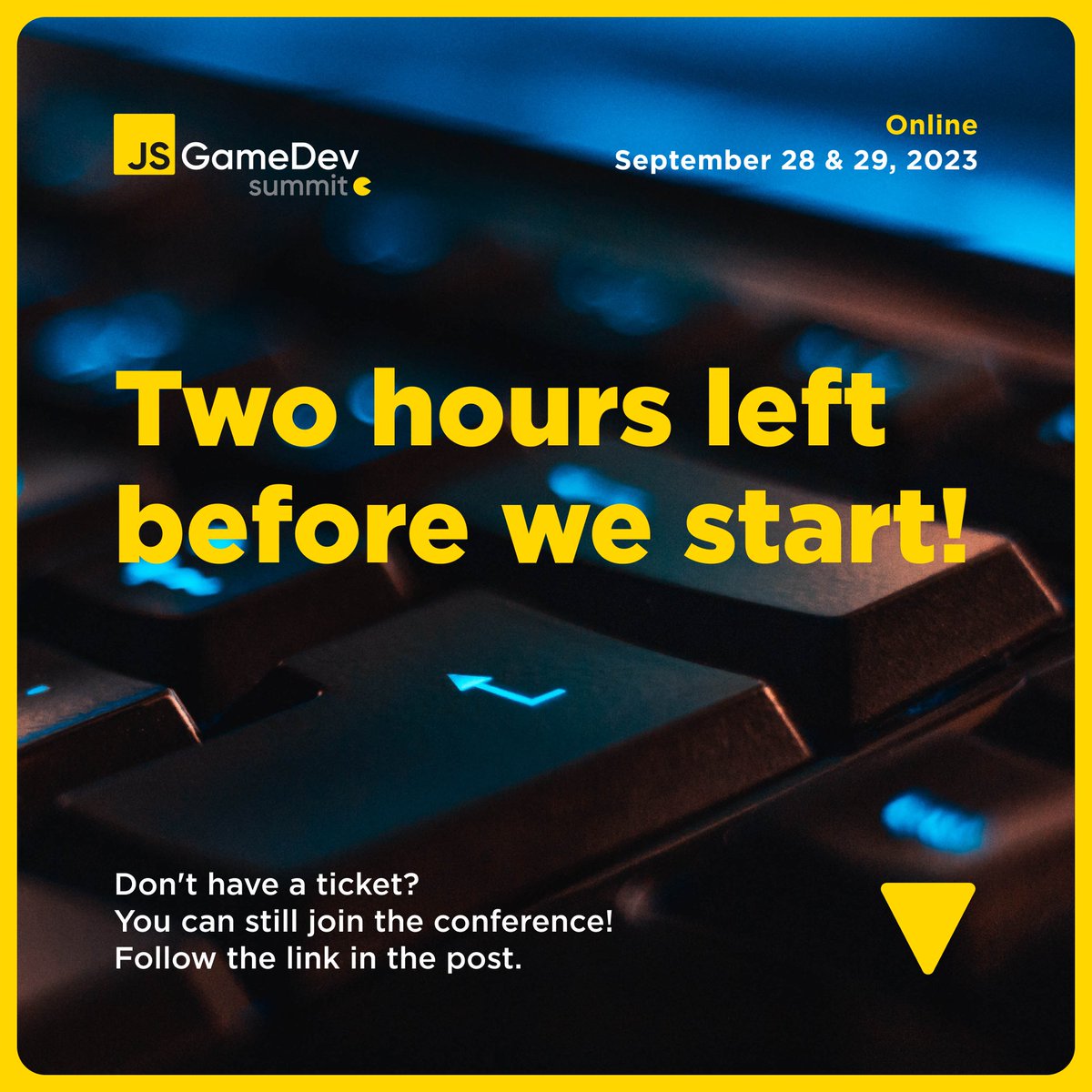 jsgamedevsummit's tweet image. #JSGameDevSummit is coming up! Only 2 hours until we start talking all about #GameDev🎮 Share the photo of how you're watching the event with the hashtag above & tomorrow we'll choose two winners! 🏆Prizes will be announced at the conference!
Join us👉jsgamedev.com