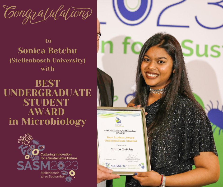 Congrats to the best undergraduate and postgraduate students in Microbiology #SASM2023