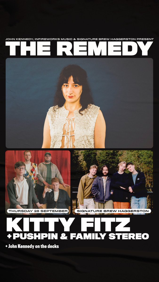 John Kennedy (@johnkennedy) on Twitter photo Today's the day! The Remedy returns to <a href="/SignatureBrewE8/">Signature Brew Haggerston</a> after a month away! Such a brilliant line up - <a href="/kittyfitzd/">kitto</a>!! @Pushpin_band!! <a href="/familystereo/">Family Stereo</a>!! Join us! Tix via <a href="/dicefm/">DICE</a> or <a href="/seetickets/">See Tickets</a> or on the door! 🔥🔥🔥💚💚💚 Today's the day! The Remedy returns to <a href="/SignatureBrewE8/">Signature Brew Haggerston</a> after a month away! Such a brilliant line up - <a href="/kittyfitzd/">kitto</a>!! @Pushpin_band!! <a href="/familystereo/">Family Stereo</a>!! Join us! Tix via <a href="/dicefm/">DICE</a> or <a href="/seetickets/">See Tickets</a> or on the door! 🔥🔥🔥💚💚💚