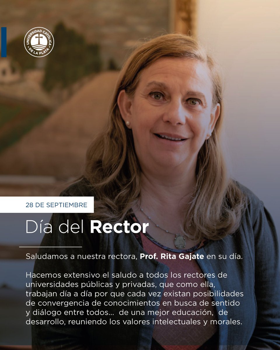 #DíadelRector 🤗 Saludamos a nuestra #rectora en su día, Prof. Rita Gajate, y ampliamos este saludos a todos los #rectores de #universidades públicas y privadas que como ella velan porque cada vez tengamos más #educación de calidad.🙌