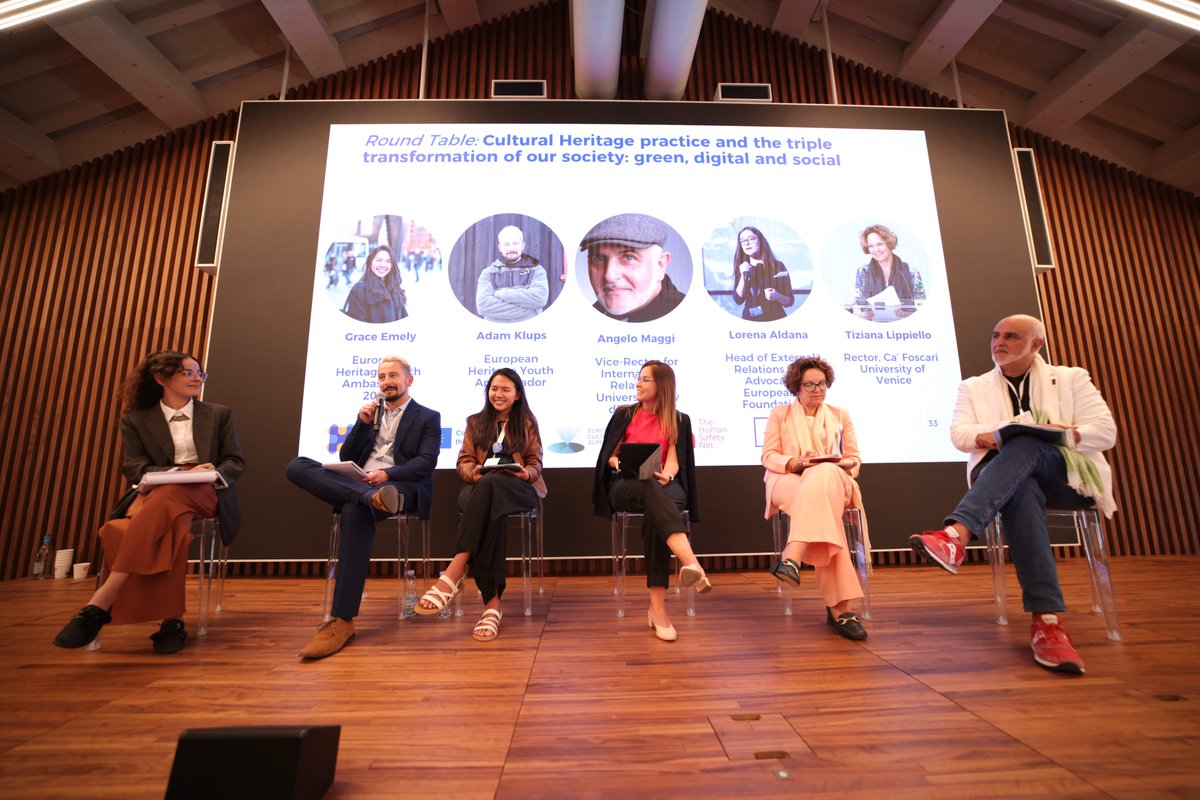 EurHeritageHub's tweet photo. Our third panel illustrated how closely connected the green, digital &amp; social strands of the triple transformation in the #heritage ecosystem &amp; beyond are. To tackle #ClimateChange, all 3 aspects must be comprehensively considered. #EuropeanHeritageSummit https://t.co/Wk14Ev3lcX https://t.co/2XAJlOSHaW