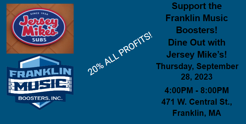 Looking for an easy dinner tonight before the FHS Curriculum Night!  Go to Jersey Mike's to support our music program! <a href="/FHSPantherbook/">Pantherbook</a> @MrHanna_FHS <a href="/FranklinHSMusic/">Franklin HS Music</a>