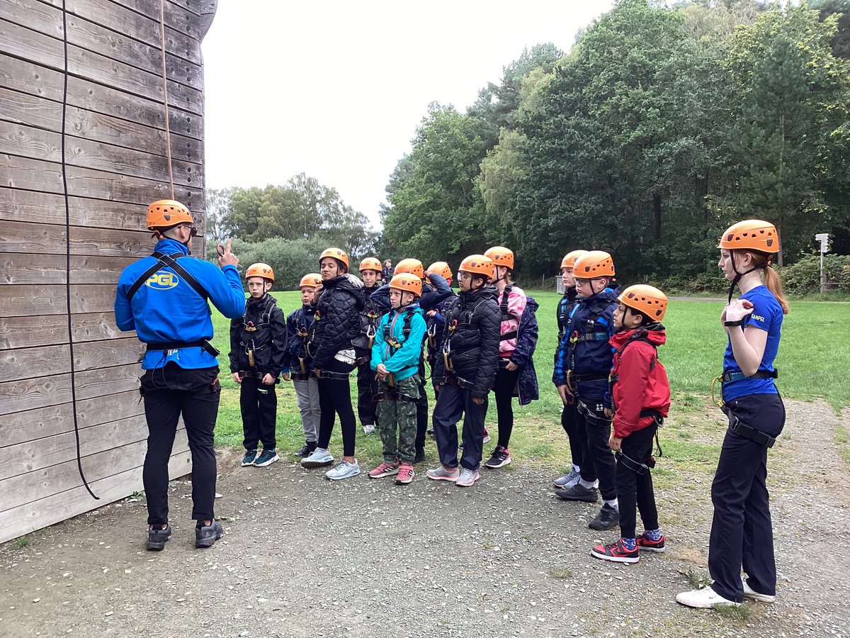 whcps's tweet photo. The Crazy Cookies aka Squad 5 all set for abseiling this morning! #boreatton #whcYear6 #WedgyAlert https://t.co/dm813Hkond