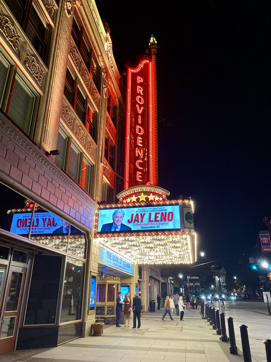 Comedian &amp; part-time Rhode Islander Jay Leno was inducted into the Rhode Island Italian-American Hall of Fame last night. Prior honorees incl. Leon Panetta, Tommy Lasorda, Mario Andretti &amp; many more. Proceeds from the fundraiser will go to college scholarships for R.I. students.