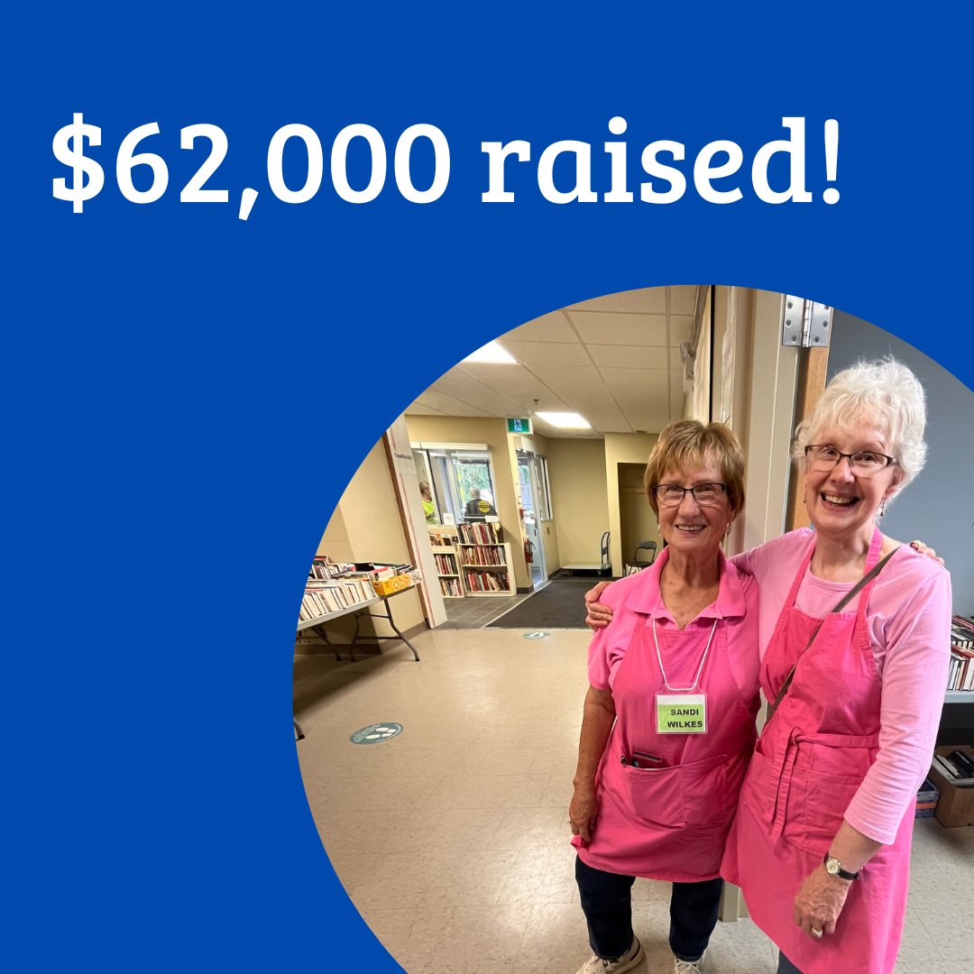 We did it! 🎉👏🎉 Thank you for the tremendous generosity of community supporters, donors, 200+ volunteers, and faithful customers, we raised approximately $62,000 for @GuelphLibrary 🩷 Thank you for your support. We will see you again in 2024!