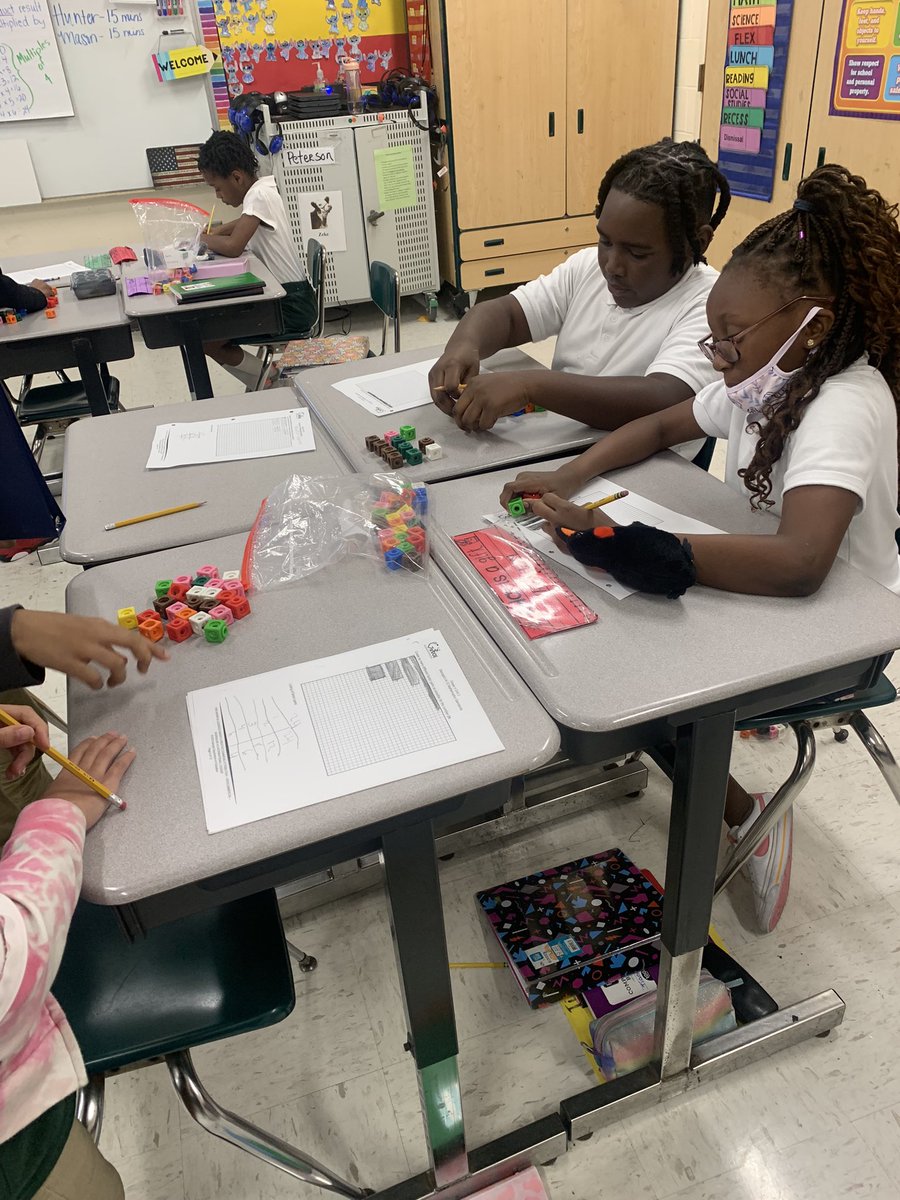 Educator_P's tweet image. “What the hand does, the mind remembers”. Our 4th graders had fun using Math manipulatives to explore mathematical concepts. SWES Station. #GatorMade #Gatorslead