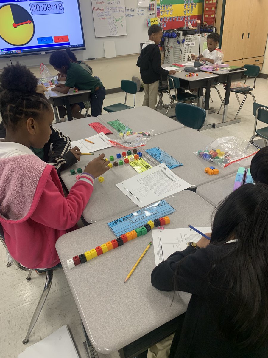 Educator_P's tweet image. “What the hand does, the mind remembers”. Our 4th graders had fun using Math manipulatives to explore mathematical concepts. SWES Station. #GatorMade #Gatorslead