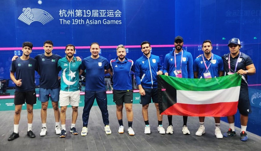 paksquash's tweet photo. 🥇🇵🇰 Day 3 at Asian Games 2023! 🇵🇰🥇
Men's Squash Team dominates Kuwait 3-0! Asim Khan, Noor Zaman, and Nasir Iqbal deliver stellar performances! 💪🔥
Women's Team faced tough competition, &amp; lost to Macau China By  2-1. Our players gave it their all! #AsianGames2023🎉🇵🇰 https://t.co/C3D5e7fPmv