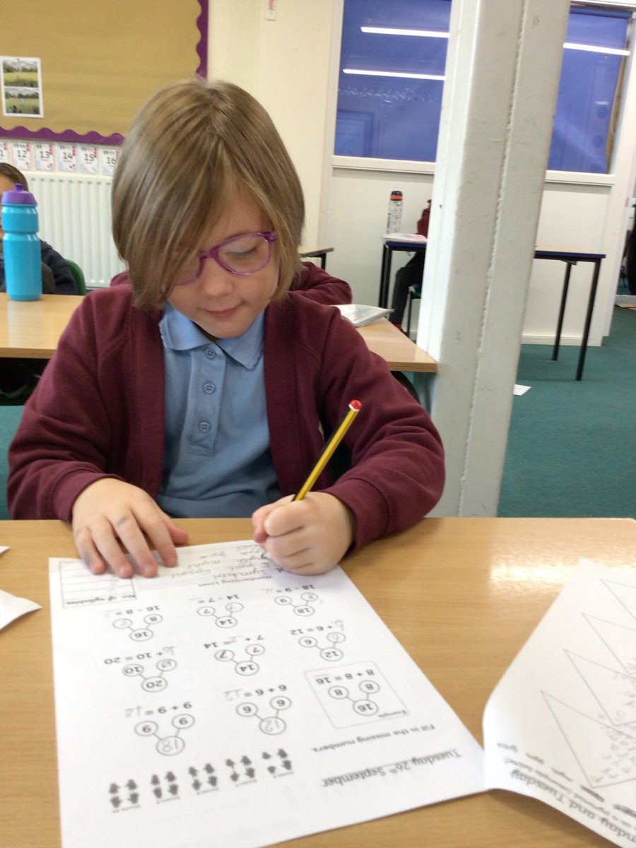 exton_mary's tweet photo. Here are some of our Year Three children working very hard on their spellings, maths and handwriting as part of their morning activities. #MEMaths #MEEnglish https://t.co/RamHoxDhQk