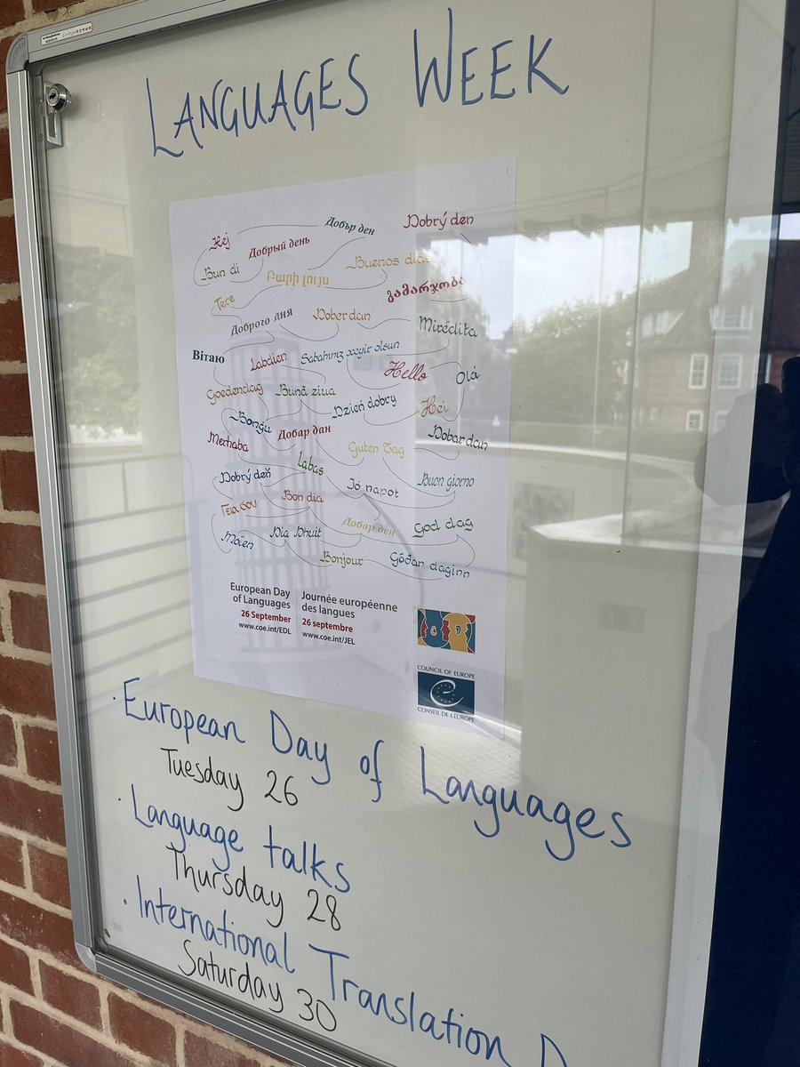 French, Spanish, Hindi, Arabic, German … we welcome 45 Yr9 pupils <a href="/Broadway_School/">Broadway Academy</a> to <a href="/RadleyMFL/">Radley College MFL</a> to explore the value of languages and their cultural links. Students working together across our schools to share experiences, to inspire, and raise aspiration #powerofpartnerships