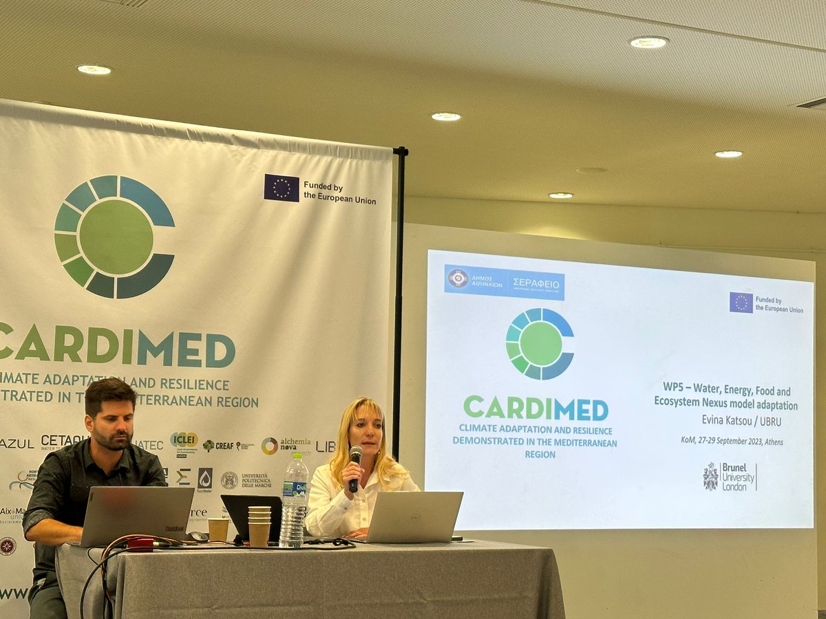 CARDIMED project (@cardimed_eu) on Twitter photo 🔴 We are back again!
Evina Katsou from <a href="/Bruneluni/">Brunel University of London</a> introduces how we will address the #WEFE nexus in #CARDIMED framework 🔴 We are back again!
Evina Katsou from <a href="/Bruneluni/">Brunel University of London</a> introduces how we will address the #WEFE nexus in #CARDIMED framework