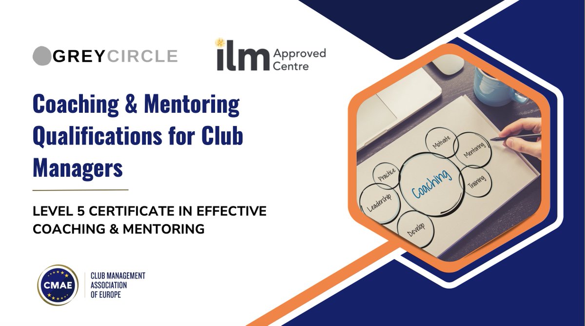 CMAE are pleased to be working with GreyCircle to offer Coaching and Mentoring qualifications for Club Managers. 

Find out more here ➡️ lnkd.in/e--pb8np

#cmae #greycircle #coaching #mentoring #education