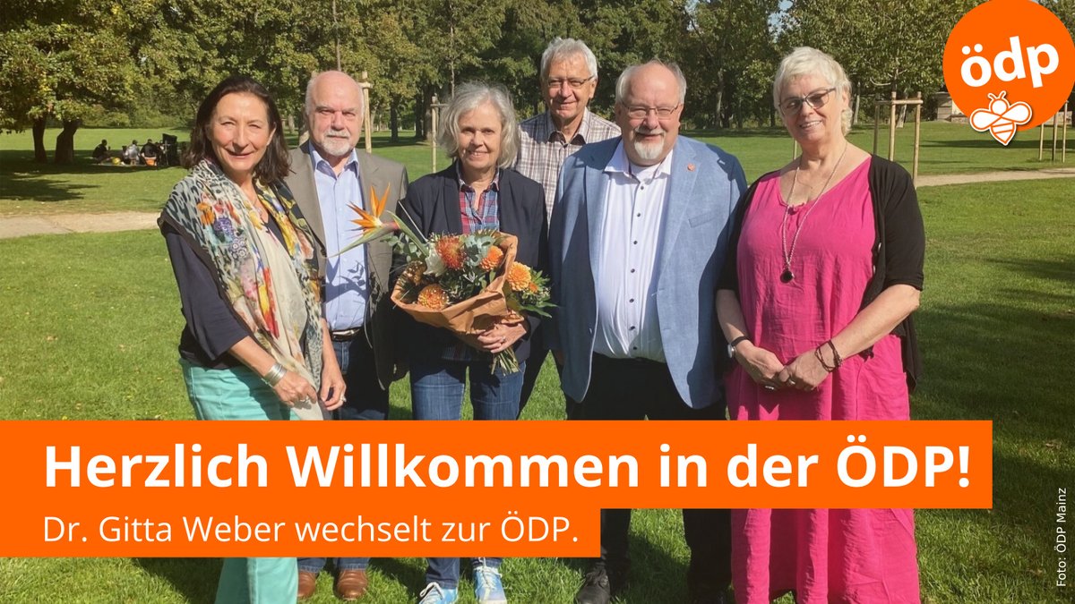 Starke Personalie: Dr. Gitta Weber geht zur Mainzer ÖDP und verlässt die Genossen
Moseler: "Wertvolle Unterstützung für die ÖDP"
oedp-mainz.de/aktuelles/pres…