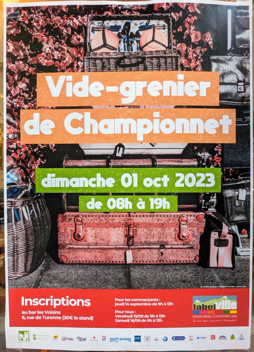 Ce dimanche 1 octobre, c'est le vide greniers à #Championnet