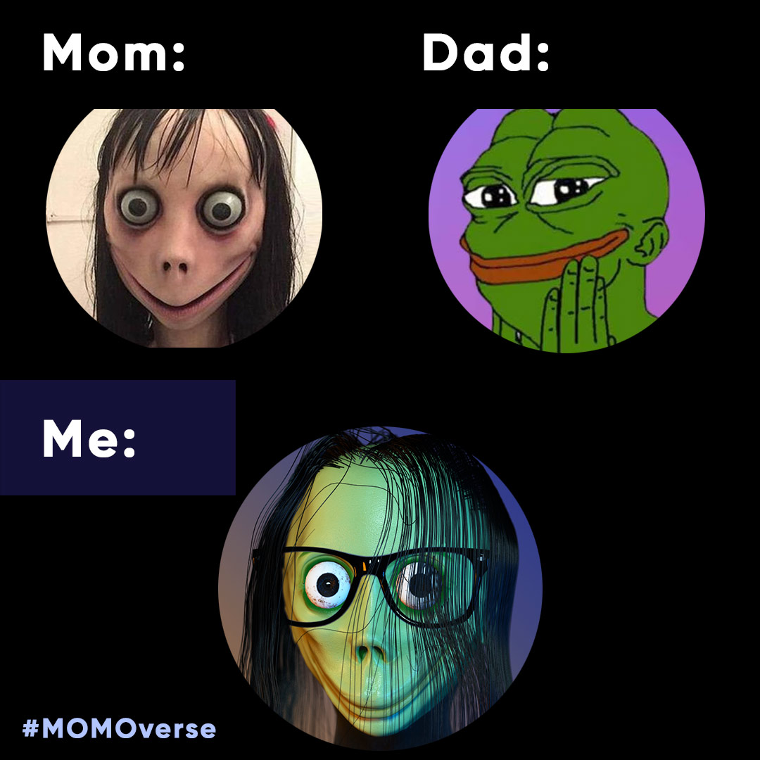 When your family photos look like an NFT collection 😂
Next-gen Momo with that green glow! ✨
#NFTFamily #GenerationsOfMemes #MomoMeetsPepe #CryptoKin #MOMOverse #NFTCommunity
