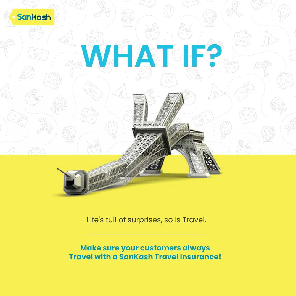 SanKashOfficial's tweet photo. Pack your travel insurance! We've got you covered from unexpected delays to challenges.

Get SanKash Travel Insurance and enjoy! ✨

#MoneyForTravel and to set you free.

Register Your Travel Interest Today at- https://t.co/ORx59ROnes

#Sankash #TravelInsurance #travelNowPayLater https://t.co/2479xxAOsl