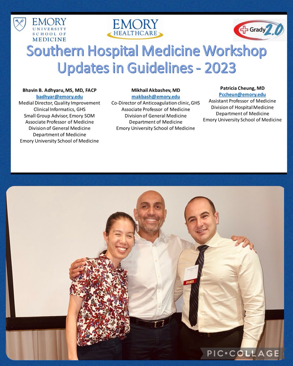 I love working at Emory because of the awesome collaborations especially between @EmoryHospMed and @EmoryGIM!! @EmoryatGrady #SoHM23 @HungryHospMD