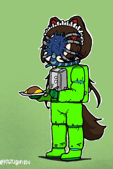 さんばかマイクラ肝試し楽しみなので前回描いた肝試しのさんばか見てってヨ 