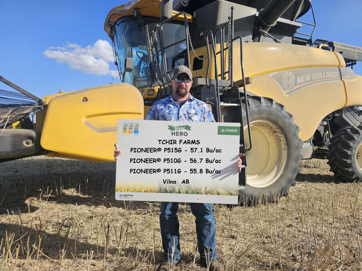 Thank You to Jerry &amp; James Tchir for putting in #OGLY plots to evaluate our new canola hybrids, your hard work is much appreciated! #YieldHero23 <a href="/PioneerSeedsCA/">Pioneer Seeds Canada</a>