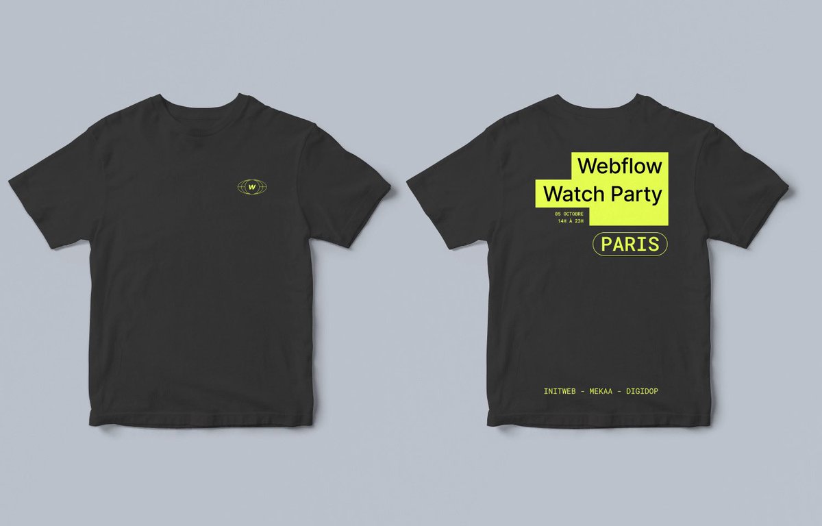 florian_bodelot's tweet photo. 🎁 Get your chance to win a collector's WWP tee!
We've just launched a challenge on LinkedIn to give you the chance to win a #WebflowConfWatchParty collector's tee.
Will you give it a try? 👇
———
Branded by @webflowconf, @initweb, @alexteillet & #Digidop 💛 https://t.co/HrG6DmA603